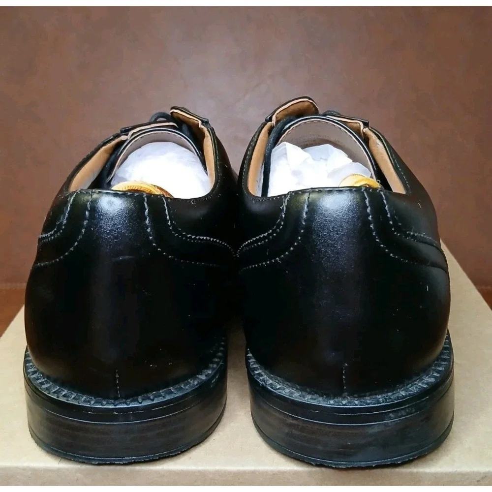 George Shoes Mens Size‎ 12 Oxford Lace-Up Design Black Dress Shoes Career #1169